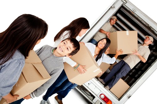 House removal team preparing a local move in Luton