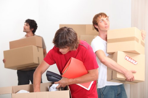 Preparing desks and equipment for an office move in Luton