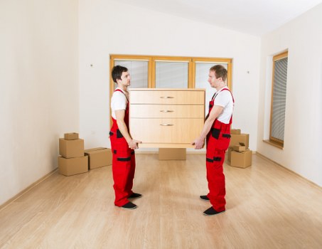 Removal van and movers handling furniture transport in Luton